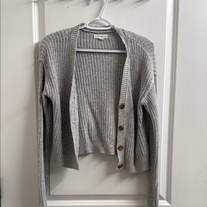 Aeropostale Gray Chunky Knit Cardigan